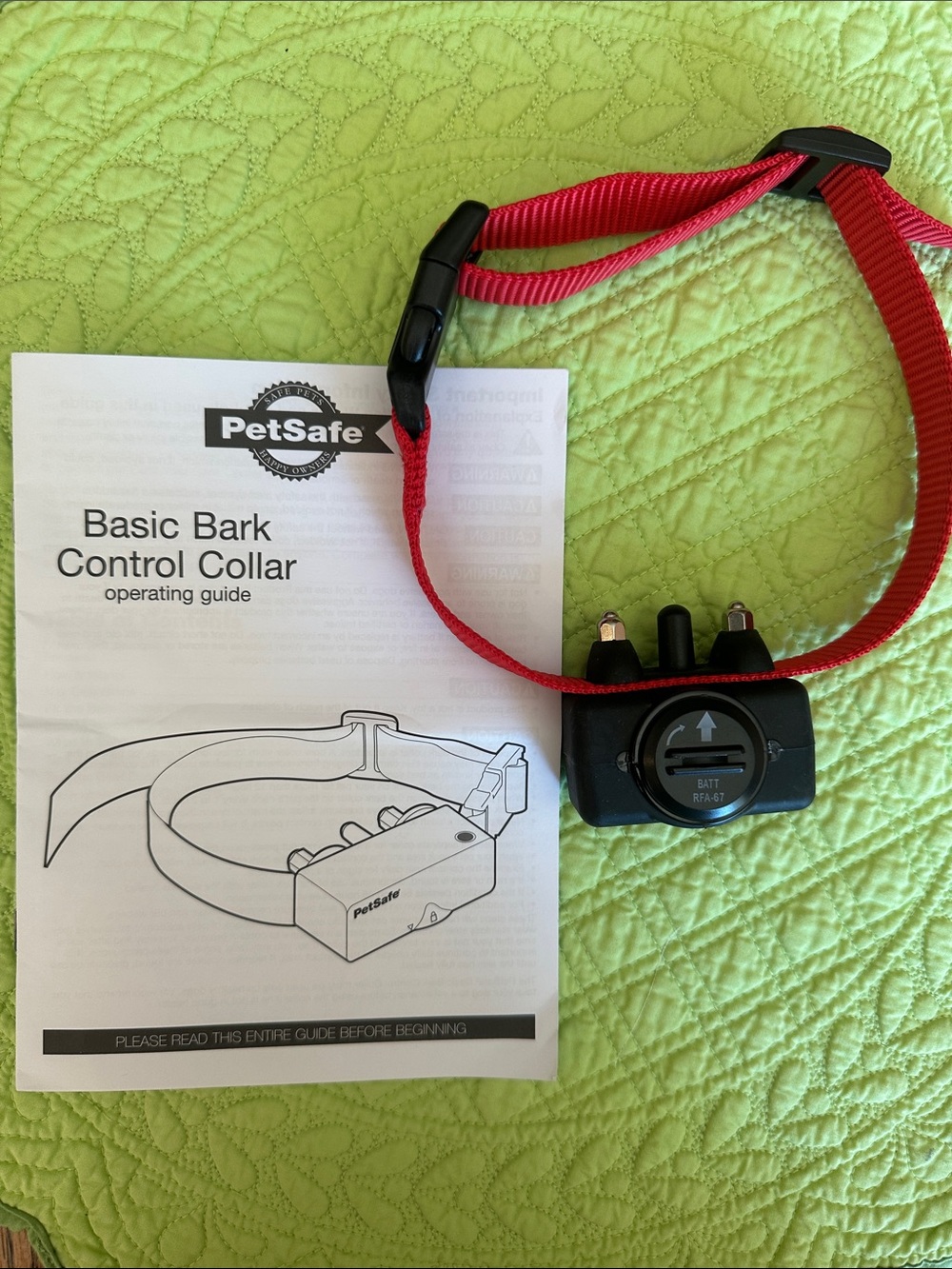 PetSafe Red Nylon Basic Bark Control Collar with Receiver